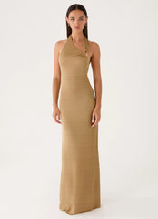 Cassira Shimmer Maxi Dress - Shimmer Gold