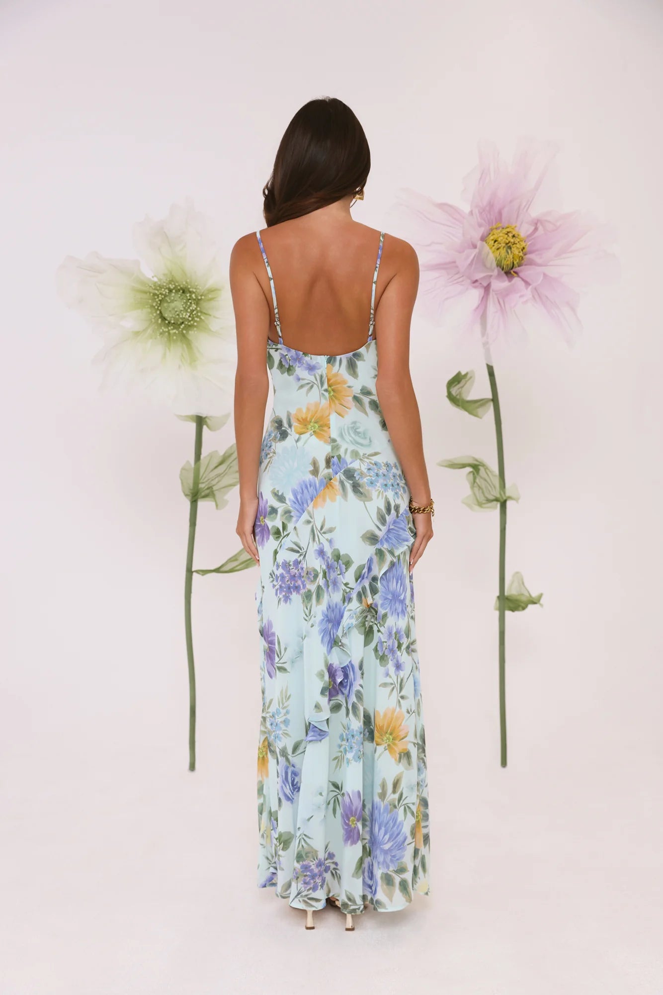 Petals Unfold Maxi Dress Print